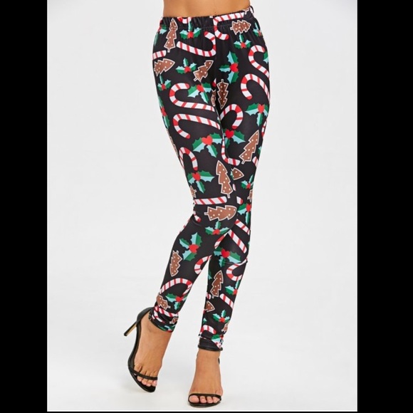 Christmas Graffic Tight Leggings - Picture 2 of 6